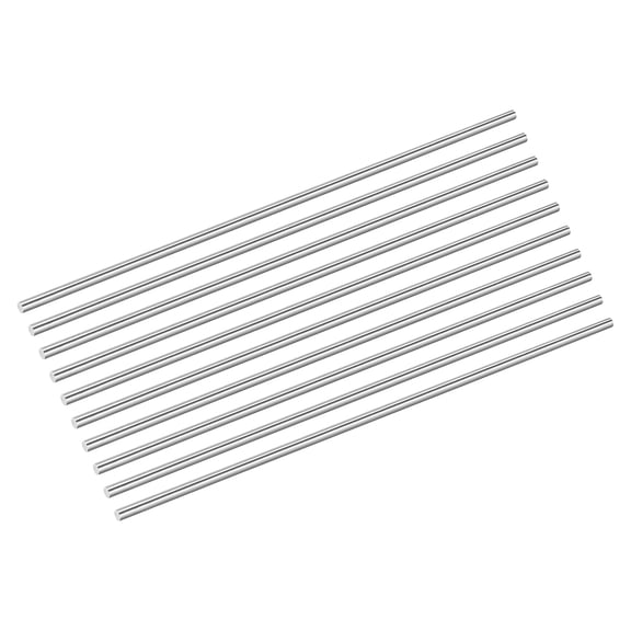 Uxcell 10Pack 304 Stainless Steel Rods, 3.5mm x 153mm Metal Solid Shaft Round Rod Lathe Bar Stock for Model Plane Cars Ship DIY Craft Metal Working