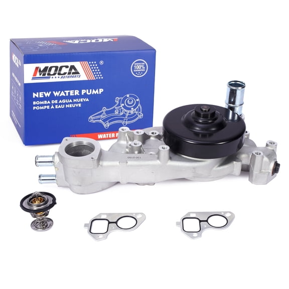 MOCA AUTOPARTS Water Pump w/ Thermostat Fit for 2011-2015 Chevrolet Caprice 6.0L & 2009-2013 Chevrolet Corvette 6.2L & 2009-2014 Cadillac CTS 6.2L