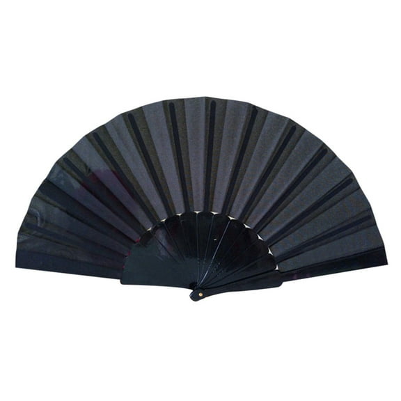 13 in Boots on The Ground Fan, 2026 New Large Holographic Folding Hand Fan Line Dance Fan, Clap Fans for Line Dancin (Black x 1 Pcs)