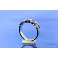 thumbnail image 2 of HeartsAndYou 2ct Natural Ruby Diamond Stylish Inspired Double Rows Band 14k SOLID White Gold, 2 of 8