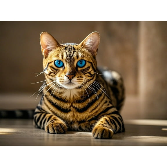 Bengal Cat Kitten Diamond Painting DIY Kits 5D Diamond Art Full Round Drill Rhinestones by Number Embroidery Arts and Crafts for Living Room Home Wall Decor 12x16 inch / 30x40cm