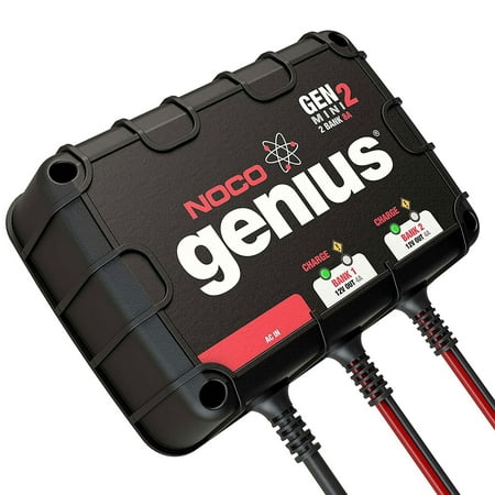 Noco Genius GENM2 2 Bank 8 Amp Waterproof On Board Battery Charger Jump (Best 3 Bank Battery Charger)