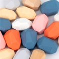 thumbnail image 4 of stanreset Kids Wooden Stone Building Block Educational Toy Nordic Style Stacking Game Rainbow Wooden Toy Gift Colorful, 4 of 5