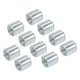 thumbnail image 1 of Rosca Reducción Tuercas Inserto M10 x 1mm Macho a M8 x 1mm Hembra Adaptadores 10mm Largo Tubo Montaje Conversión Manguito Reductor, Paquete de 12, 1 of 5
