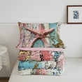 thumbnail image 5 of Erosebridal Ocean Starfish Bedding Queen Comforter Set, Tropical Summer Beach Duvet Insert, Reversible 3 Pieces, 5 of 7