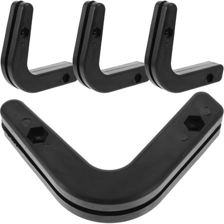 AURARMLET 4-Piece Black Barbell Storage Rack for Home Gym Weight Organization and Space Optimization