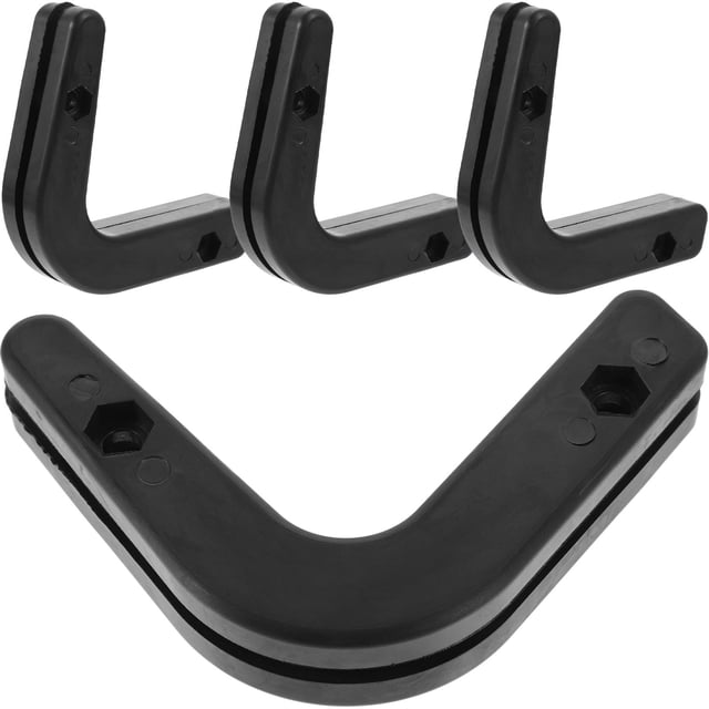 Luxshiny 4pcs Fitness Equipment Storage Barbell Storage Rack Black PC Designed for Home Gym Use