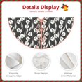 thumbnail image 4 of Daiia Tulips Flowers Drawing Merry Christmas Tree Skirt , Xmas Large Lace-up Tree Skirt, Santa Snowflakes Rustic Home Decorations New Year Party Farmhouse Decor-48", 4 of 7