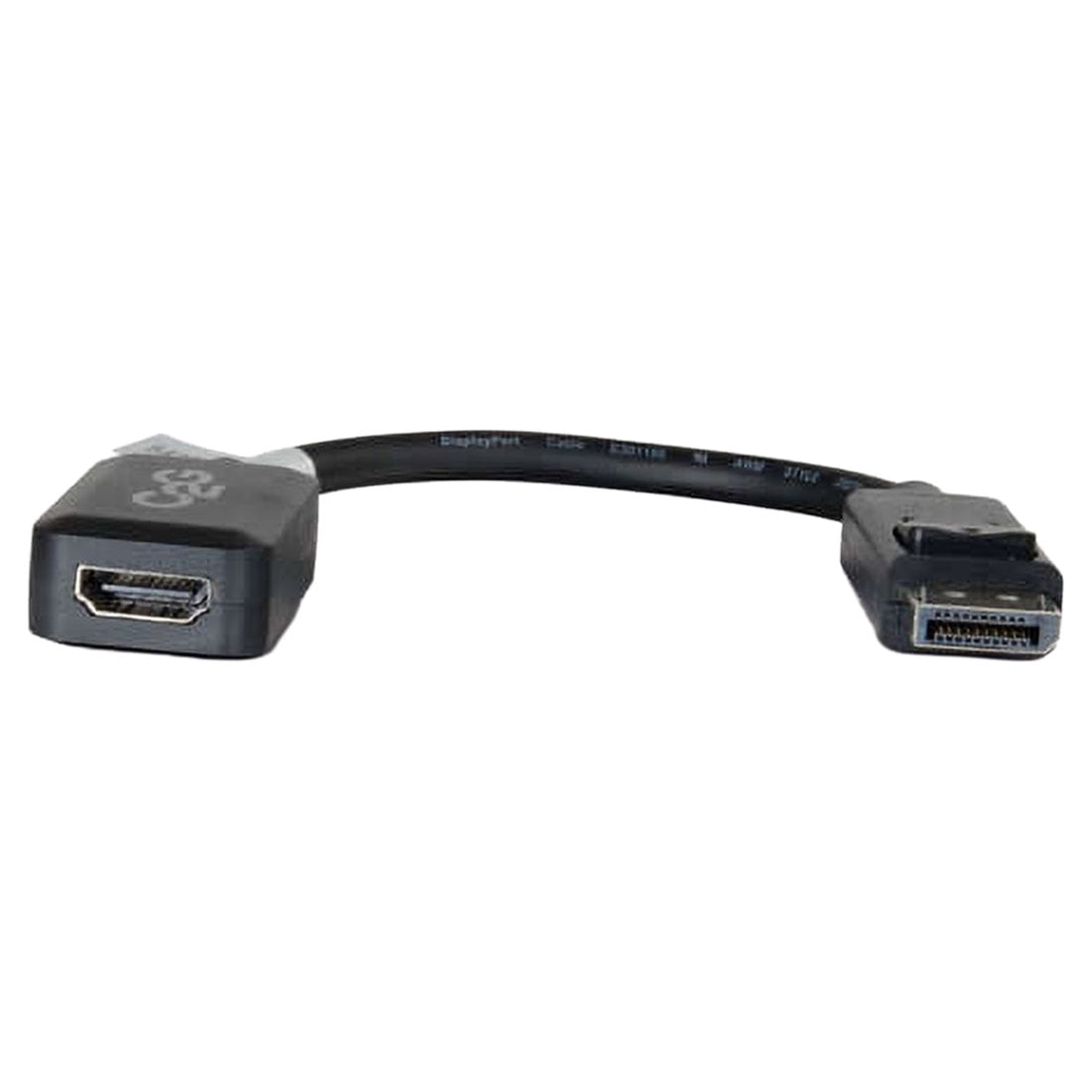 C2G Legrand DisplayPort to HDMI, Male to Female Displayport Cable, Black DisplayPort Cable, 8 Inch Digital Display Cable, 1 Count, C2G 54322