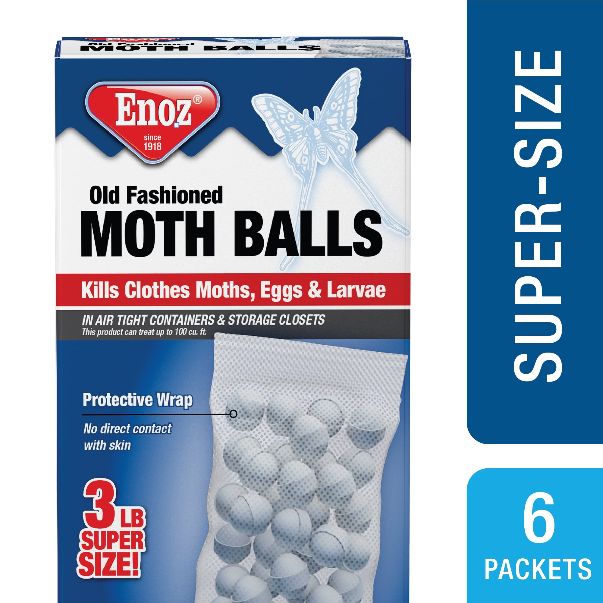 Enoz Old Fashioned Naphthalene Moth Balls 8 Oz Packets 6 Ct Walmart Com Walmart Com