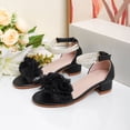 thumbnail image 2 of Girls Sandals Pearl Decoration Toe Loop Heel Design Elegant Party Footwear Stylish Kids Sandals For Girls Formal Occasions ,8-9 Years, 2 of 9