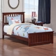 thumbnail image 1 of Mission Twin Wood Foundation Bed with Matching Footboard in Walnut, 1 of 10