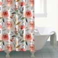 thumbnail image 4 of Pioneer Flower Floral Print Pattern Shower Curtain 84"x72" ,Bathroom Decorative Shower Curtains Set with 12 Hooks,Modern Waterproof Washable Shower Curtain, 4 of 6