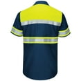 thumbnail image 3 of Red Kap Men's Hi-Visibility Short Sleeve Color Block Ripstop Work Shirt - Type O, Class 1, 3 of 5