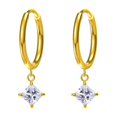 thumbnail image 1 of Granjero Gordo Pendientes para mujer - Pendientes colgantes exquisitos para mujer, pendientes de circonita para mujer - Blanco, 1 of 4
