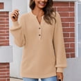 thumbnail image 2 of EDFBUYKRS Blouses for Women Dressy Lace Pleated Tunic Tops Casual Long Sleeve Fall Shirts S, 2 of 4