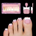 thumbnail image 1 of Puntas para uñas de los pies NOVO OVO, blancas, francesas, prensas, 240 con pegamento, 1 of 7