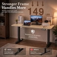 thumbnail image 2 of Homall 55" × 24" Electric Height Adjustable Standing Desk Home Office Computer Desk Memory Preset with T-Shaped Metal Bracket, Black&Wood, 2 of 8