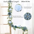 thumbnail image 4 of Guirnalda de rosas artificiales de 2 metros de largo con hojas para decoración de pared, arco, camino de mesa, decoración del hogar, diseño realista, 4 of 6