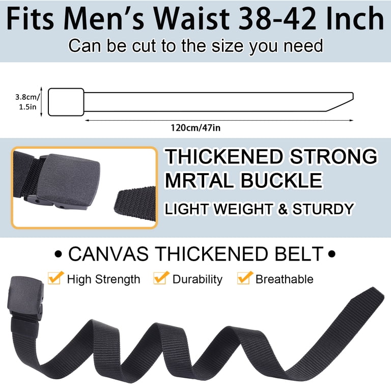 Bocaoying 6-Pack Men's Canvas Work Belts, TSA-Friendly photo 2