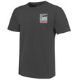 thumbnail image 2 of Men's  Graphite Wisconsin Badgers Comfort Colors Minimal Vista Distressed Graphics T-Shirt, 2 of 3