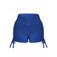 thumbnail image 6 of SAYFUT Women's High Waisted Workout Gym Butt Lifting Booty Yoga Shorts Ruched Running Tummy Control Leggings Textured Pants, 6 of 7