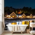 thumbnail image 6 of Wall Mural Peel and Stick Boathouse row philadelphia night historic architecture Self-Adhesive Wallpaper Removable Wall Decal Wall Sticker Home Decor for Living Room Bedroom 100"x144", 6 of 8