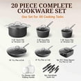 thumbnail image 4 of Granitestone Armor Max 20 Pc Hard Anodized Pots and Pans Set Non Stick, Induction Cookware Sets, Anodized Cookware Sets, Nonstick Cookware Set with Knife Set and Deep Fryer, Oven & Dishwasher Safe, 4 of 11