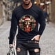thumbnail image 1 of Amzcrzy - Sudadera Para Hombre, Estilo Casual, Con Estampado Navideño, Deportiva, De Manga Larga Y Cuello Redondo, Color Azul Marino, Talla 3Xl, 1 of 5