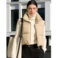 thumbnail image 3 of Shiyifa Veste Courte à Col Montant avec Fermeture Éclair pour Femmes, 3 of 6