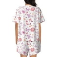 thumbnail image 6 of Fotbe Retro Floral Print Pajama Set for Women 2 Piece Loungewear Short Sleeve Tops and Shorts Set Soft Sleepwear-XX-Large, 6 of 7