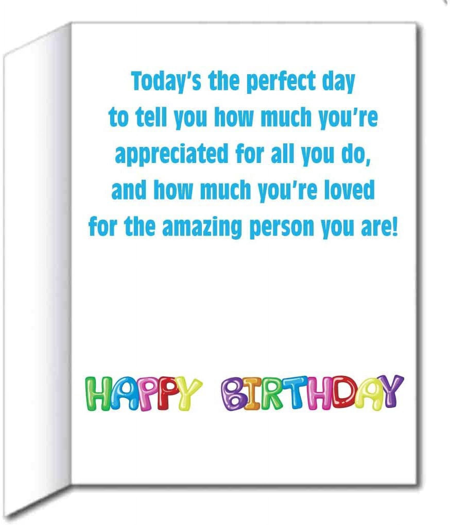 Jumbo Greeting Cards: Giant Birthday Card (Balloon Letters) 2 feet x 3 feet card with envelope, 13649