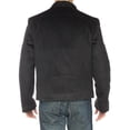 thumbnail image 4 of Luciano Natazzi Men's Wool Casual Sport Coat Modern Fit Stand Collar Moto Jacket Charcoal Gray, 4 of 5