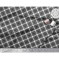 thumbnail image 3 of Soimoi Gray Rayon Crepe Fabric Diagonal Check Print Sewing Fabric Yard 46 Inch Wide, 3 of 3