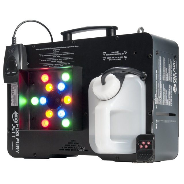 Máquina de humo ADJ Fog Fury Jett 700W 120V con control remoto y DMX