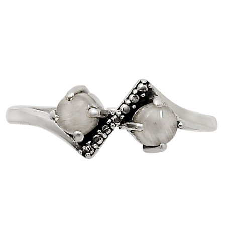 Natural Srilankan Moonstone 925 Sterling Silver Ring s.8 Jewelry R-1184 SDR251502