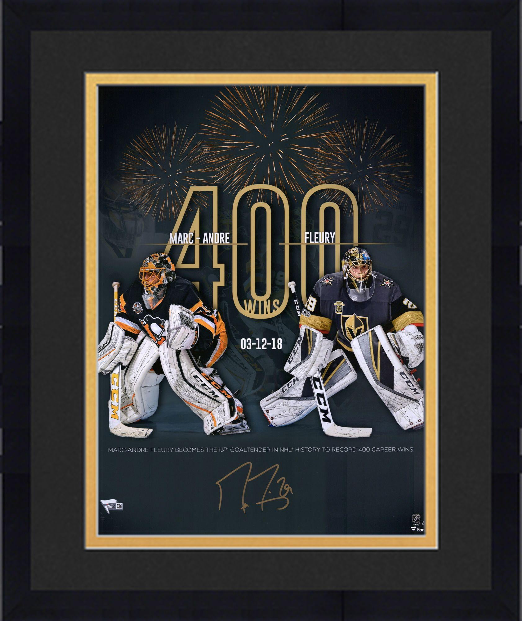 Framed Marc-Andre Fleury Vegas Golden Knights Autographed ...