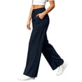 thumbnail image 6 of Gytharion Women's Straight Leg Sweatpants High Waist Side Slit Lounge Pants Elastic Waist Relaxed Fit Casual Pants with Pockets for Travel, 6 of 8