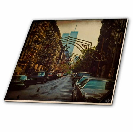 - 3dRose Little Italy World Trade Center - Ceramic Tile, 12-inch