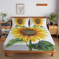 thumbnail image 1 of 2/3pcs Sunflower Fitted Sheet Set Children Adult Soft Cozy Bedding Set with Pillowcase,Queen (60"x80"), 1 of 5