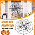 thumbnail image 2 of Halloween Spider Web Decoration with Realistic Spiders, Large Durable Black Web for Indoor Outdoor Party Decor, Easy to Hang, 2 of 5