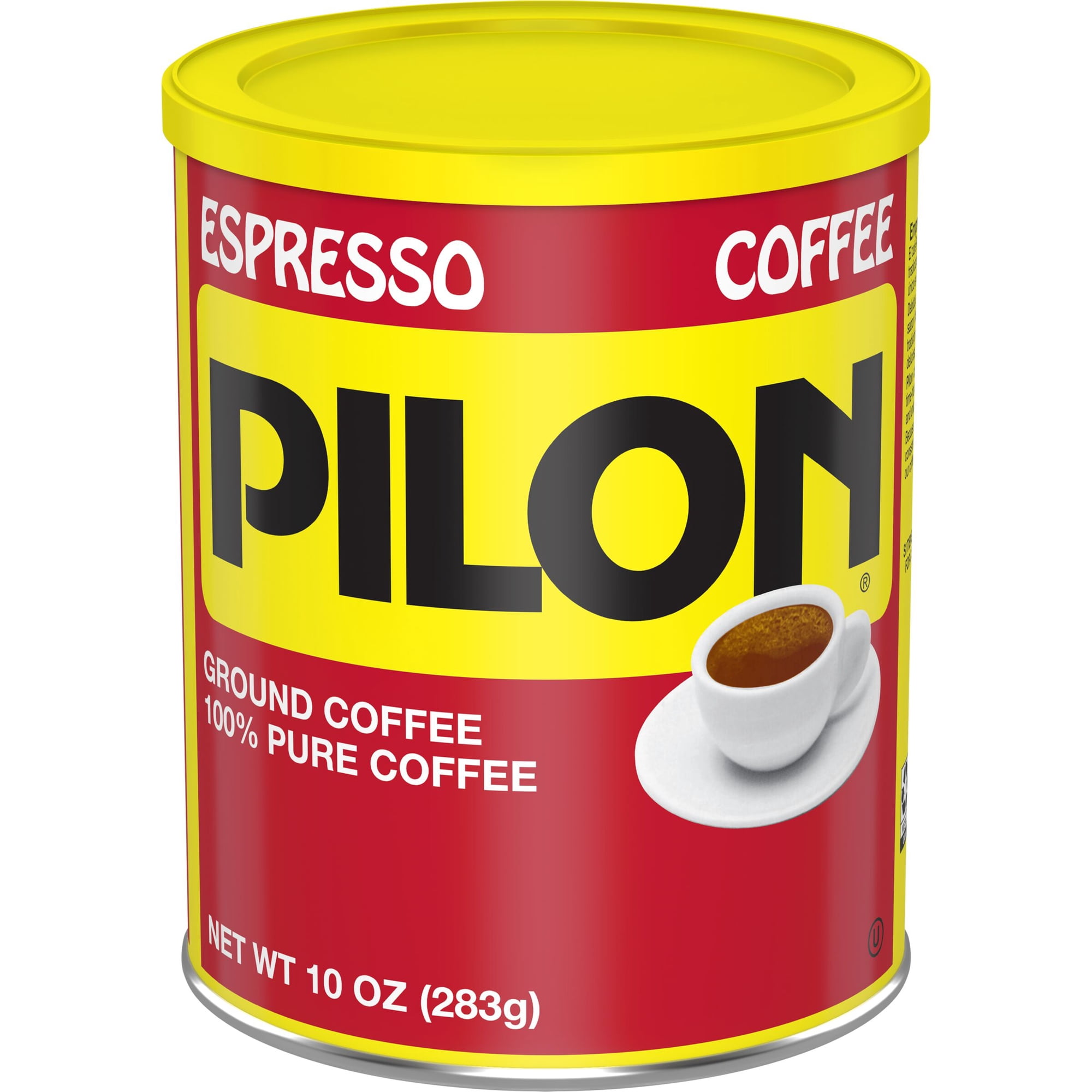 Pilon Espresso Dark Roast Ground Coffee 10 oz Aluminum Can