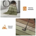 thumbnail image 5 of Sage Green Bathroom Rug 2'x3', Farmhouse Wood Grain Vintage Brown Striped Low Profile Front Entryway Rug with Tassels, Woven Cotton Washable Kitchen Mat Carpet for Foyer Bedroom Back Door Decor, 5 of 9