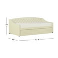 Zoey Tufted Upholstered Twin Daybed With Trundle by Hillsdale Living