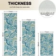 thumbnail image 4 of Blue Pioneer Flower Kitchen Rugs Sets Of 3,Kitchen Runner Rugs Non Skid Washable,Decorative Kitchen Floor Mats for Kitchen,Sink,Laundry,17"x30"+ 17"x47" + 17"x59", 4 of 6