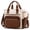 Brown, variant on Women's Insulated Large Lunch Bag - Wide Opening, Leakproof, with Cup Holder - Tote for Work, Picnic, Gift (Leopard)