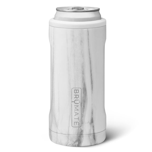 BrMate Hopsulator Slim Can Cooler Insulated for 12oz Slim Cans  Skinny Can Insulated Stainless Steel Drink Holder for Hard Seltzer, Beer, Soda, and Energy Drinks Carrara