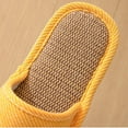 thumbnail image 7 of Xfvqtps Mens and Womens Home Slippers Simplicity Solid Color Open Toe Straw Sole Comfortable Non-Slip Indoor Flax Slippers Yellow, 7 of 7