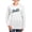 White, variant on - Pepsi Logo Glitch Women's Long Sleeve T Shirt - Women's Long Sleeve Graphic Casual T-Shirt