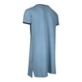 thumbnail image 4 of 4X-5X Plus Size Mens Big & Tall Nightgowns with Pockets Short Sleeve V Neck Pullover Solid Below the Knee Loungewear Sleepshirts T-Shirts, 4 of 6